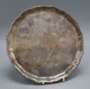 A 1960's silver salver, C.J. Vander Ltd, Sheffield, 1964, 16.3cm, 22 oz.