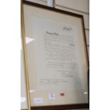 A George VI signed OBE certificate