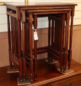 A nest of Edwardian quartetto tables W.61cm