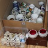 Mixed assortment of ceramics including Crown Devon musical box