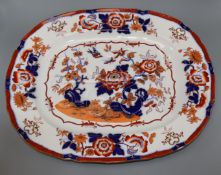 An Imari pattern meat platter