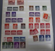 An Album of mostly German stamps from WWII, four other stamp albums
