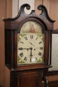 George Brown of Arbroath. A Scottish oak and mahogany longcase clock H.205cm