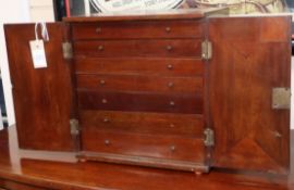 A Victorian mahogany collectors cabinet W.36cm