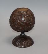 A 19th century coconut cup