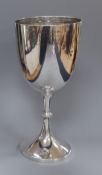 A late Victorian silver trophy goblet, Sheffield, 1900, 24.5cm, 9.5 oz.