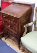 A George IV mahogany clerk's desk W.61cm