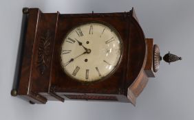 A Regency mahogany bracket clock height 53cm