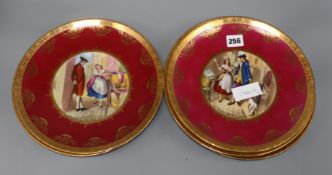 A set of six Heinrich cabinet plates diameter 25.5cm