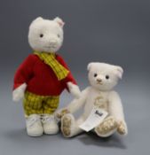 A Steiff Rupert bear and a Steiff Lumia bear, both boxed with certificates