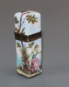 A 19th century Paris porcelain scent bottle height 5.5cm