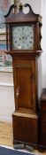 Cottell of Crewkerne. A late 18th century oak and mahogany crossbanded eight day longcase clock H.