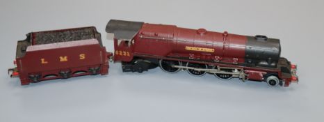 A Hornby Dublo EDL2 Duchess of Atholl locomotive and DR352 Tender D2, both boxed