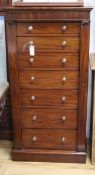 A Victorian mahogany Wellington chest W.60cm