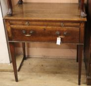 A George III oak lowboy W.76cm