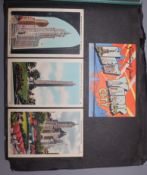A postcard album of mostly USA topographical scenes