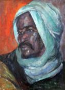 Alfred Wolmark (1877-1961)oil on canvas,Portrait of a moorish gentleman,45 x 34cm