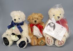 Three Compton Woodhouse bears: First Ever Hormann / Hummel and ornament, Queen of Hearts and