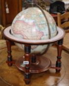 A reproduction terrestrial globe