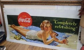 A "Drink Coca Cola" large advertising print 102 x 106cm