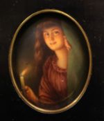 A German porcelain plaque overall 10 x 12cm