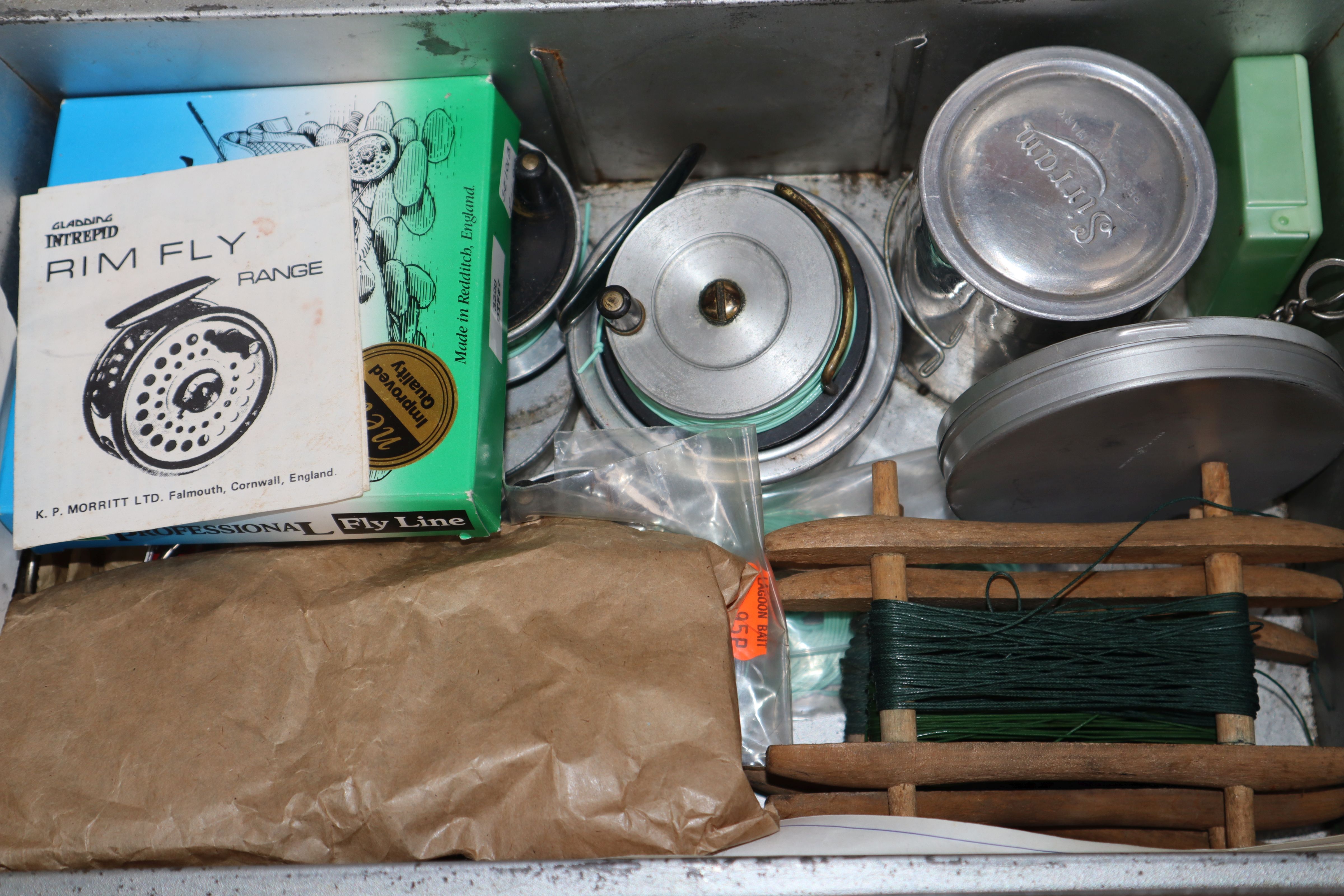 Three fishing rods and a box of flies etc - Image 8 of 8