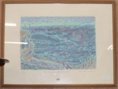 Jim Armstrong, limited edition print, 'Lively Seas, Eastbourne', signed in pencil, 23/30, 58 x 75cm
