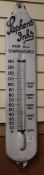 A 'Stephen's Inks' white-enamelled advertising thermometer, H.93cm (a.f.)