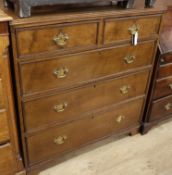 A George III oak five drawer chest W.101cm