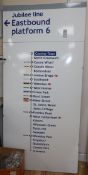Jubilee Line Platform 6 enamel sign (wrong direction, should read Westbound)