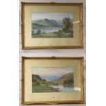 Ralph Morley, pair of watercolours, Lakeland scenes, signed 27 x 45cm