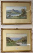 Ralph Morley, pair of watercolours, Lakeland scenes, signed 27 x 45cm