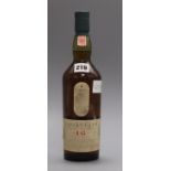 One bottle of Lagavulin 16 year aged Malt Whisky