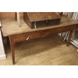 A French oak farmhouse table L.182cm