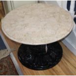 A small marble topped table W.70cm