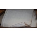 Ten French coarse linen sheets