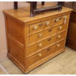 A 17th century pine chest of drawers