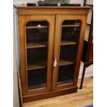 A Victorian mahogany dwarf bookcase W.92cm