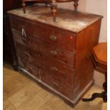 A pine chest of drawers W.95cm