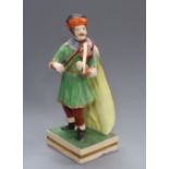 A mid 19th century Dudson porcelain figure of a violinist, h. 17cmex Dennis G Rice collection.