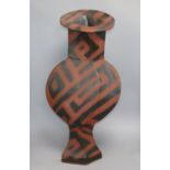 A studio pottery 'cubist' vase