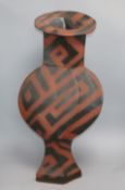 A studio pottery 'cubist' vase