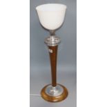 A Mazda table lamp, with glass shade overall height 72cm