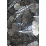 A large quantity of GVI to QEII sixpences and various shillings and 5 pence and 10 pence coins