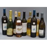 Nine bottles of wine including Monbazillac, Sancerre and Vouvray