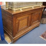 A 19th century French oak cupboard W.140cm