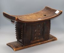 A carved Ashanti stool