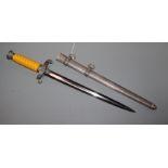 A German army dagger, maker WKC