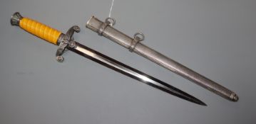 A German army dagger, maker WKC