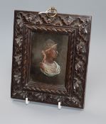 An 1815 wax profile of a black lady